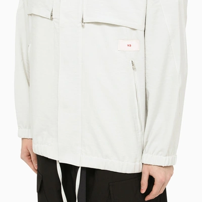 Shop Y-3 Adidas Y 3 Light Grey Technical Jacket In Gray