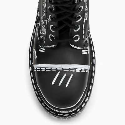 Shop Balenciaga Strike Black Ankle Boot With Designs