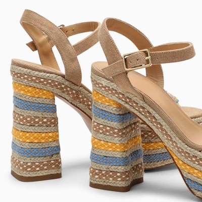 Shop Castaã±er Castañer Multicoloured Jute Sandal In Multicolor