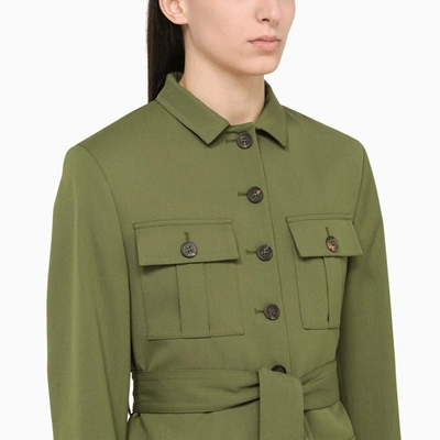 Shop Golden Goose Deluxe Brand Pesto Single Breasted Jacket With Belt