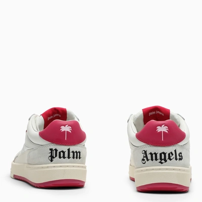 Shop Palm Angels White/fuchsia Palm University Sneakers