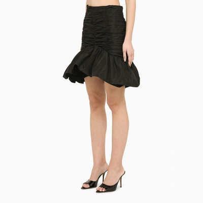 Shop Patou Black Ruffled Mini Skirt