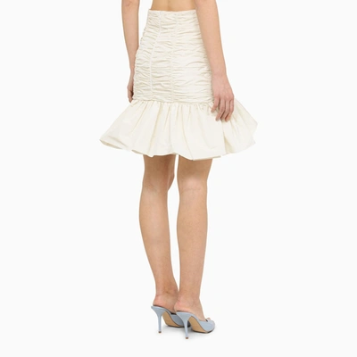 Shop Patou Ivory Ruffled Mini Skirt In White