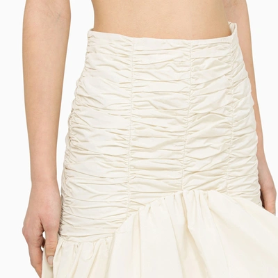 Shop Patou Ivory Ruffled Mini Skirt In White