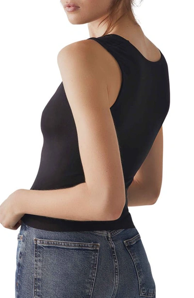 Shop Free People Clean Lines Seamless Muscle Fit Camisole In Black