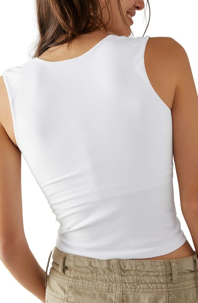 Shop Free People Clean Lines Seamless Muscle Fit Camisole In White