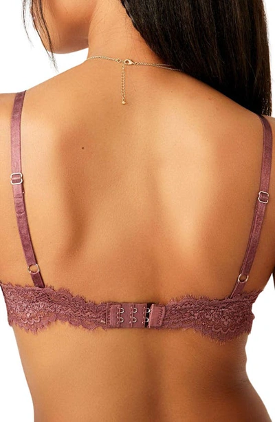 Shop Free People Intimately Fp Happier Than Ever Lace Trim Wireless Bra In Red Beans