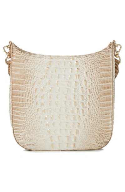 Shop Brahmin Leia Croc Embossed Leather Crossbody Bag In Contour