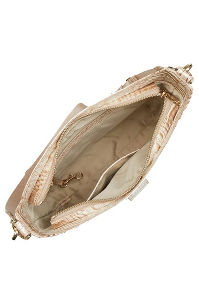 Brahmin Leia Croc Embossed Leather Crossbody Bag In Contour