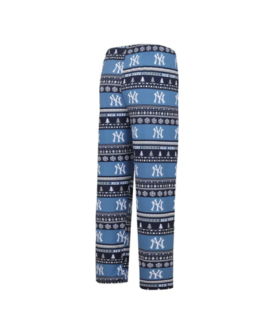 Concepts Sport Men's  Navy New York Yankees Knit Ugly Sweater Long Sleeve Top And Pants Set In Navy