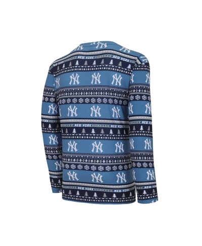 Concepts Sport Men's  Navy New York Yankees Knit Ugly Sweater Long Sleeve Top And Pants Set In Navy