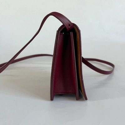 BOTTEGA VENETA Pre-owned Burgundy Leather Mini Cassette Crossbody Bag