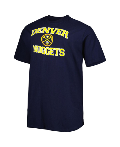 Shop Profile Men's Navy Denver Nuggets Big And Tall Heart And Soul T-shirt