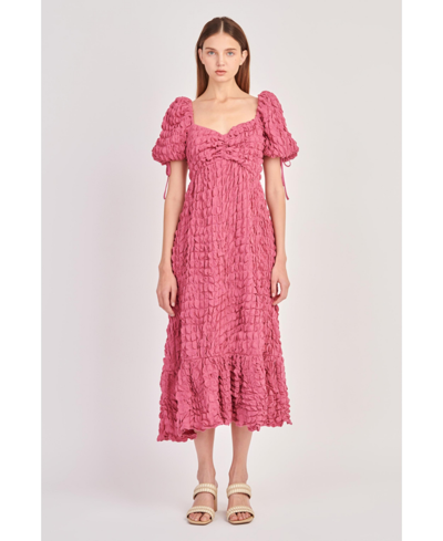 Shop Endless Rose Women's Textured Maxi Dress In Mauve