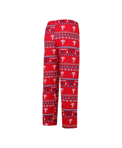 Concepts Sport Men's  Red Philadelphia Phillies Knit Ugly Sweater Long Sleeve Top And Pants Set In Red