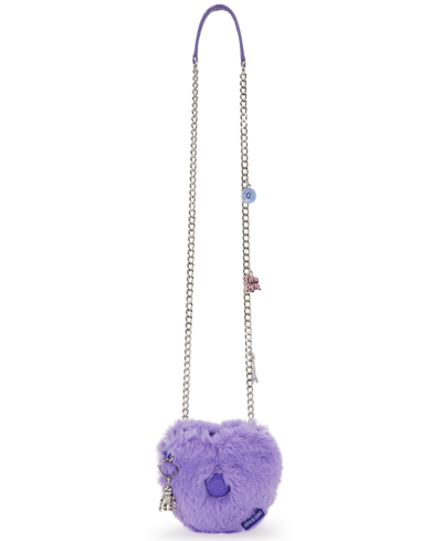 Shop Kipling X Emily In Paris Jozi Heart Crossbody Bag In Furry Lilac