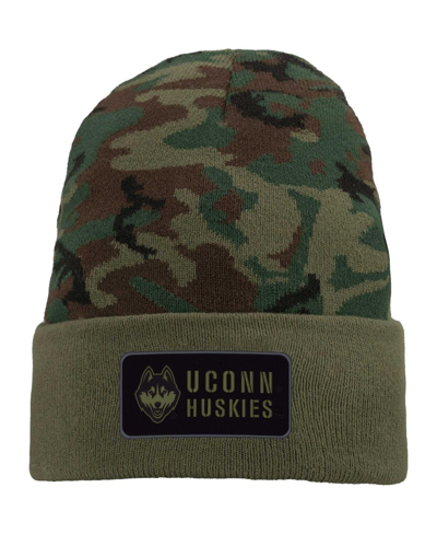 Shop Nike Men's  Camo Uconn Huskies Military-inspired Pack Cuffed Knit Hat