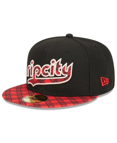 Shop New Era Men's  Black Portland Trail Blazers 2023/24 City Edition 59fifty Fitted Hat