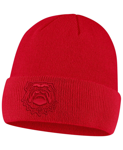 Shop Nike Men's  Red Georgia Bulldogs Tonal Cuffed Knit Hat