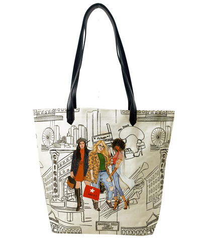 Shop Macy's Chicago Canvas Tote, Created For  In Natural Canvas