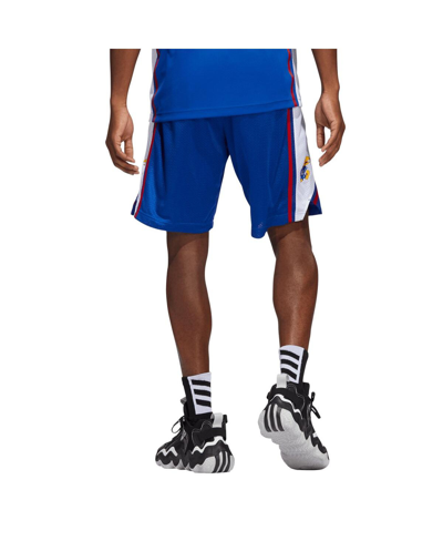Shop Adidas Originals Men's Adidas Royal Kansas Jayhawks Swingman Aeroready Basketball Shorts