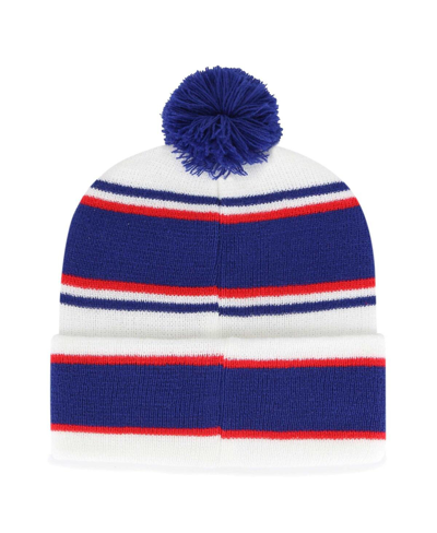Shop 47 Brand Youth Boys And Girls ' White Buffalo Bills Stripling Cuffed Knit Hat With Pom