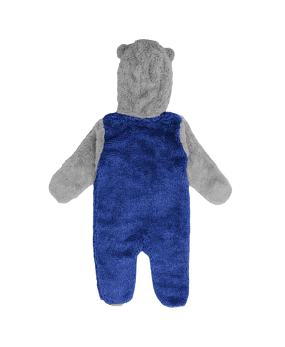 Outerstuff Newborn And Infant Boys And Girls Blue New York Rangers Game Nap Teddy Fleece Bunting Full-zip Sleep In Blue