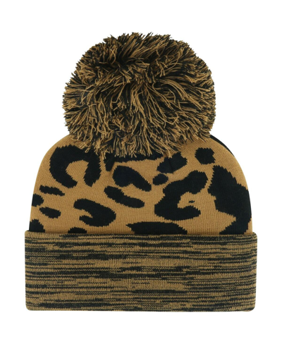 47 Brand Women's ' Brown Penn State Nittany Lions Rosette Cuffed Knit Hat With Pom In Brown