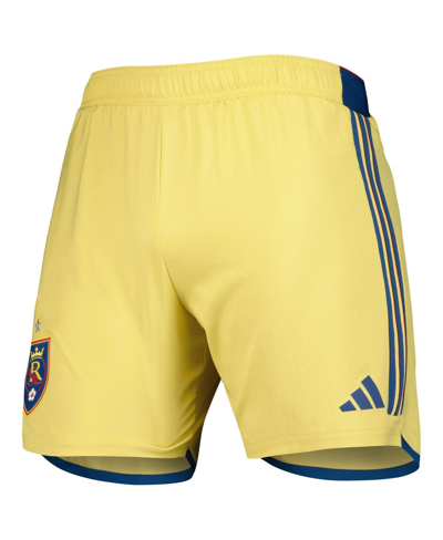 Shop Adidas Originals Men's Adidas Gold Real Salt Lake 2023 Away Aeroready Authentic Shorts