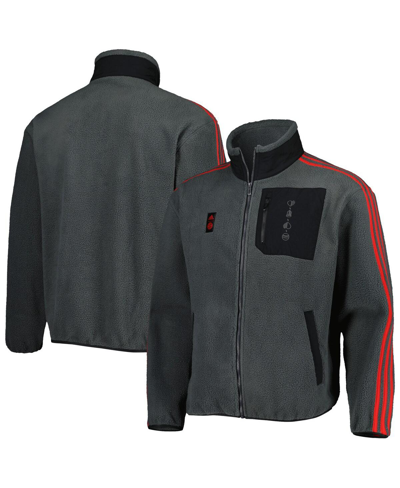 Shop Adidas Originals Men's Adidas Gray Bayern Munich Lifestyler Fleece Full-zip Jacket