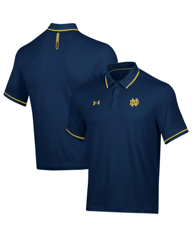 Shop Under Armour Men's  Navy Notre Dame Fighting Irish T2 Tipped Performance Polo Shirt