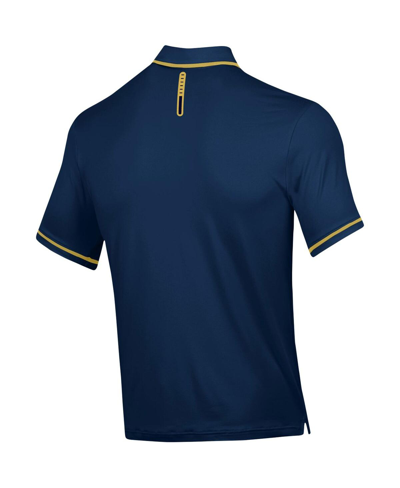 Shop Under Armour Men's  Navy Notre Dame Fighting Irish T2 Tipped Performance Polo Shirt