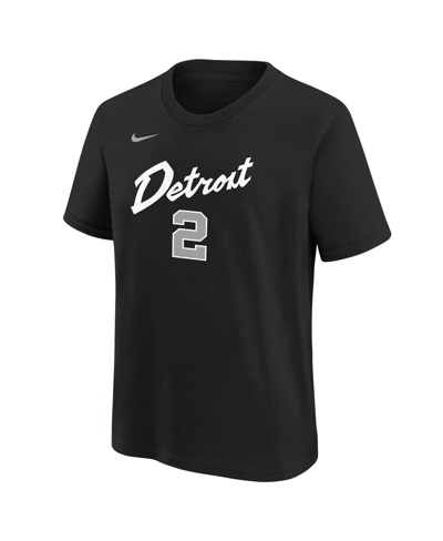 Shop Nike Big Boys  Cade Cunningham Black Detroit Pistons 2023/24 City Edition Name And Number T-shirt