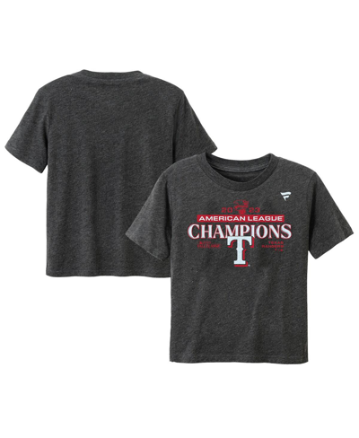 Shop Fanatics Toddler Boys And Girls  Heather Charcoal Texas Rangers 2023 American League Champions Locker