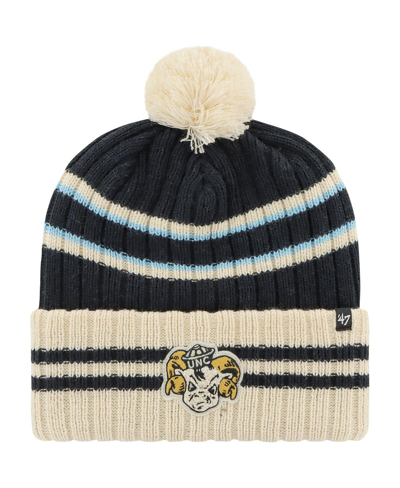 Shop 47 Brand Men's ' Navy North Carolina Tar Heels No Huddle Cuffed Knit Hat With Pom