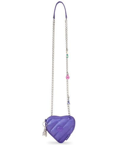 Shop Kipling X Emily In Paris Jozi Heart Crossbody Bag In Glossy Lilac