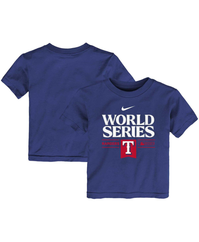Shop Nike Toddler Boys And Girls  Royal Texas Rangers 2023 World Series Authentic Collection T-shirt
