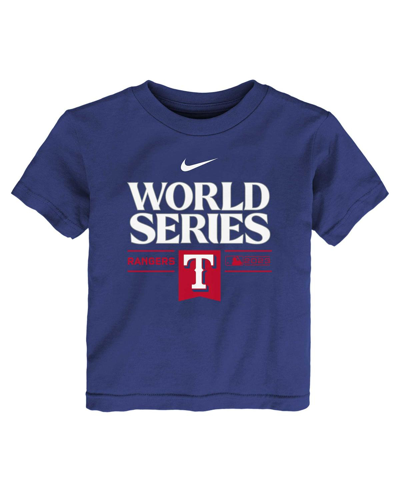 Shop Nike Toddler Boys And Girls  Royal Texas Rangers 2023 World Series Authentic Collection T-shirt