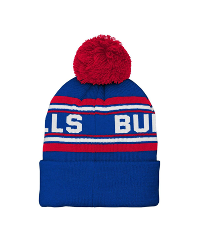 Shop Outerstuff Preschool Boys And Girls Royal Buffalo Bills Jacquard Cuffed Knit Hat With Pom