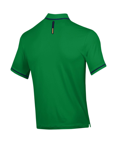 Shop Under Armour Men's  Green Notre Dame Fighting Irish T2 Tipped Performance Polo Shirt