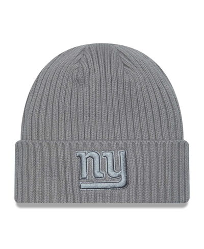 Shop New Era Men's  Gray New York Giants Color Pack Cuffed Knit Hat
