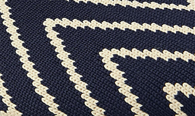 Shop Vivaia Audrey Knit Flat In Navy V-print