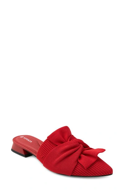 Shop Vivaia Yaffa Pointed Toe Mule In Ruby Red