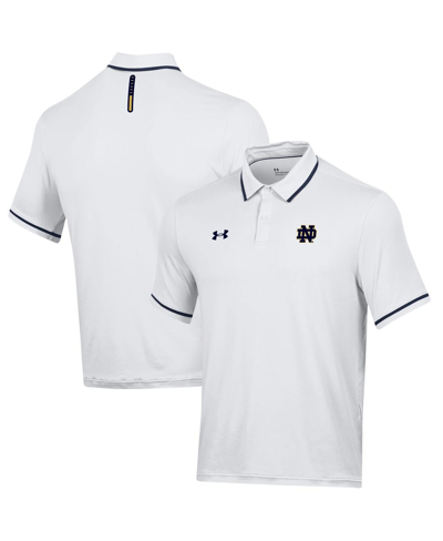 Shop Under Armour Men's  White Notre Dame Fighting Irish T2 Tipped Performance Polo Shirt