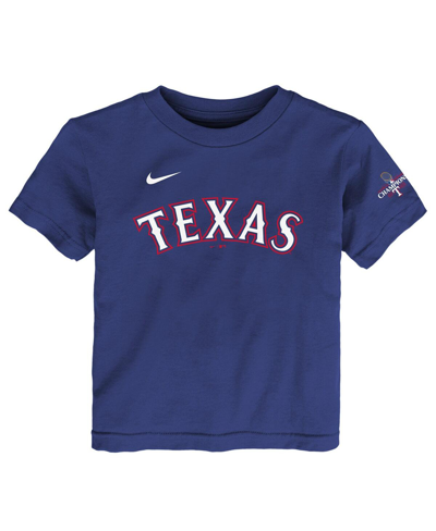 Nike Toddler Boys And Girls  Marcus Semien Royal Texas Rangers 2023 World Series Champions Name And N In Royal