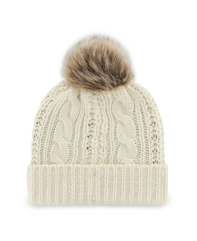 47 Brand Women's ' Cream Dallas Stars Meeko Cuffed Knit Hat With Pom In Cream