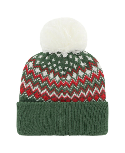 47 Brand Women's ' Green Minnesota Wild Elsaâ Cuffed Knit Hat With Pom In Green