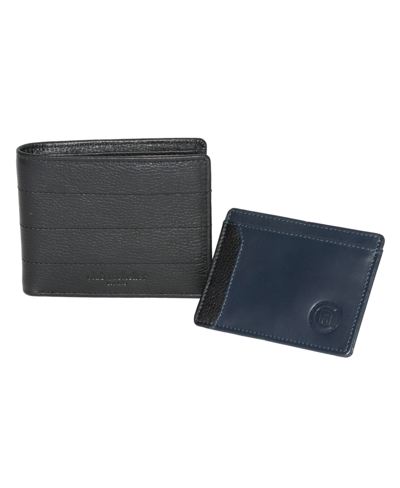 Shop Club Rochelier Men's Billfold Wallet With Removable Card Holder In Black,navy