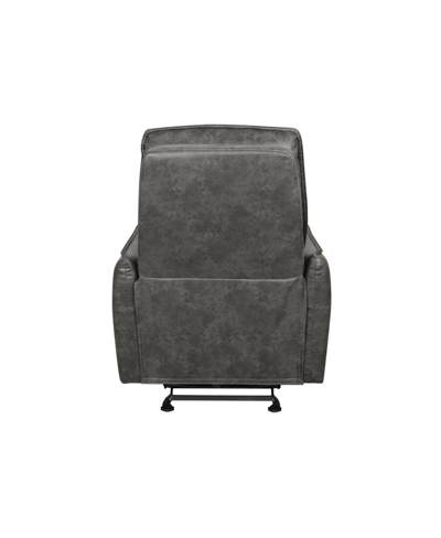 Lifestyle Solutions Relax A Lounger Tyr 32" Faux Leather Power Recliner With Usb Port In Charcoal