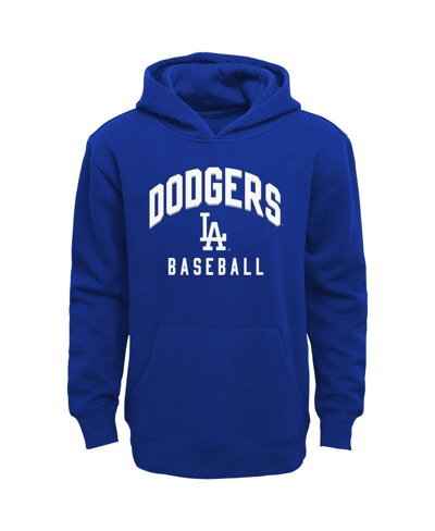 Shop Outerstuff Toddler Boys And Girls Royal, Gray Los Angeles Dodgers Play-by-play Pullover Fleece Hoodie And Pants In Royal,gray